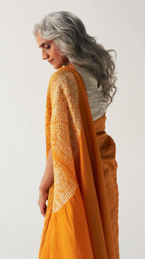 THE HANDSFREE SAREE - METALLIC YELLOW