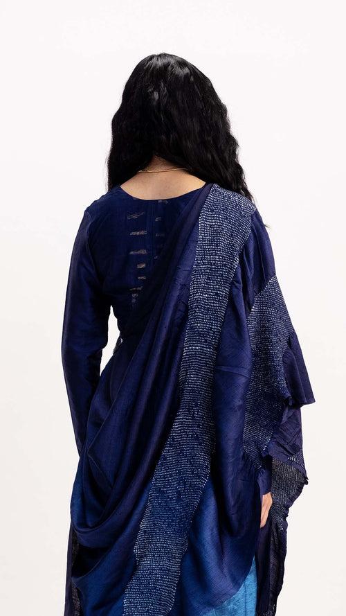 TERRAIN JAMBAN SAREE - BLUE