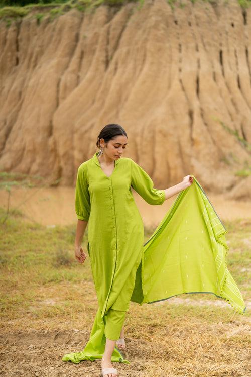 Green Apple Kurta Set