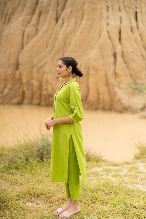 Green Apple Kurta Set