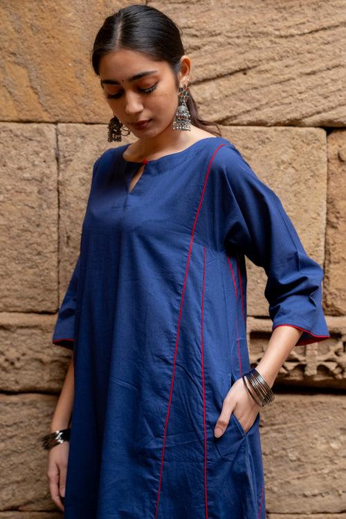 Midnight blue kurta set