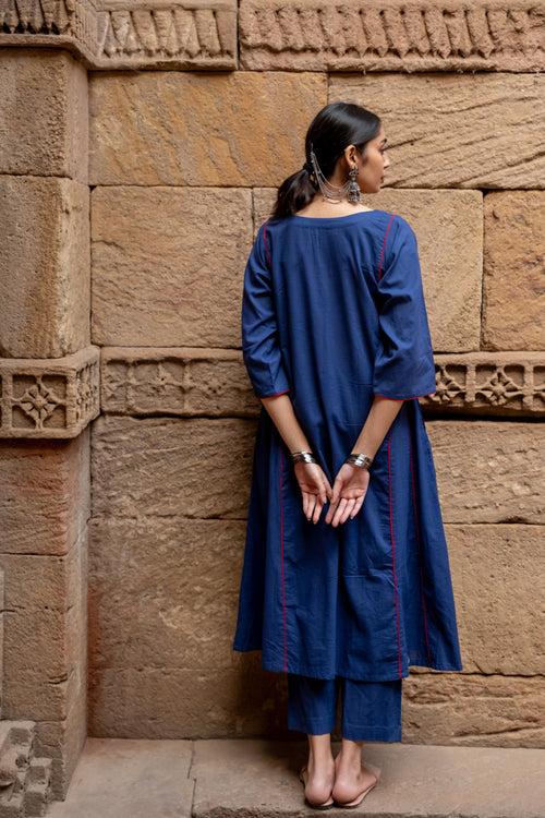 Midnight blue kurta set