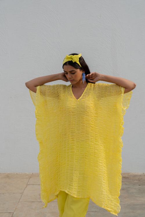 Iced Lemon Kaftan with Pants