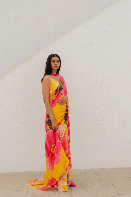 Tuscany Flowers Saree