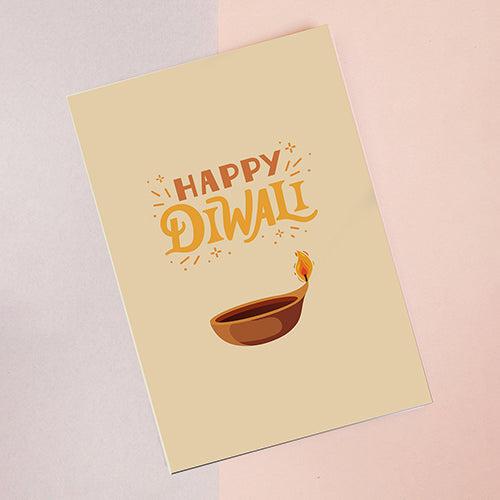 Happy Diwali Beige Card