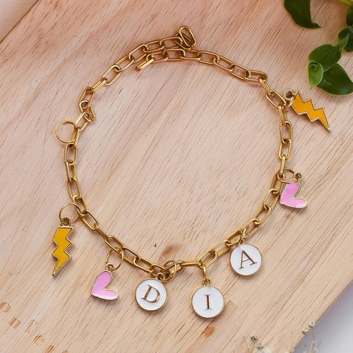 Personalized Charm Name Bracelet