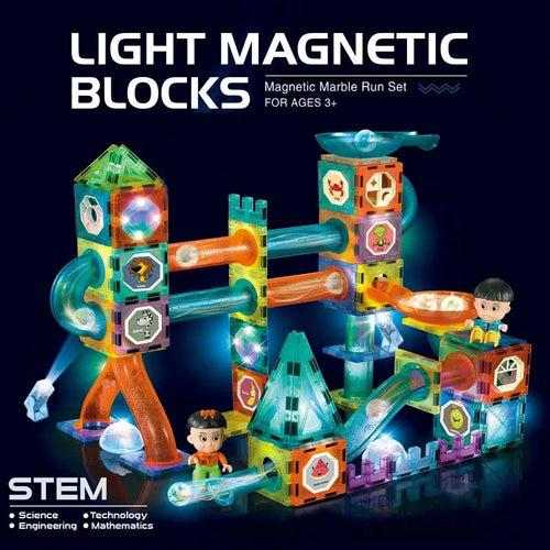 110 pc Light Magnetic Marble Ball Run