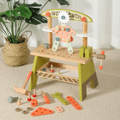 Wooden Workbench Construction Tool Set