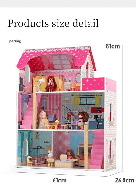 Wooden Dollhouse Pretend Play Toy