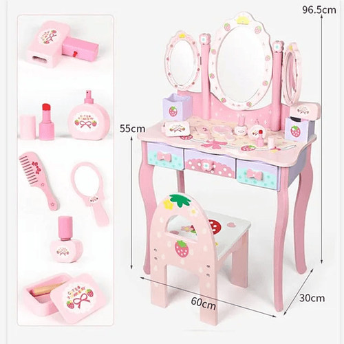 Wooden Dressing Table for Girls pretend playset