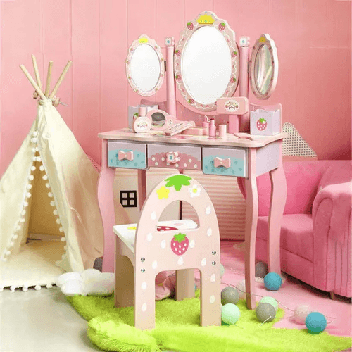 Wooden Dressing Table for Girls pretend playset