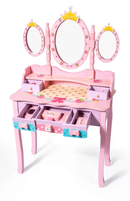 Wooden Dressing Table for Girls pretend playset