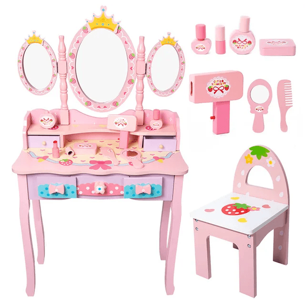 Wooden Dressing Table for Girls pretend playset