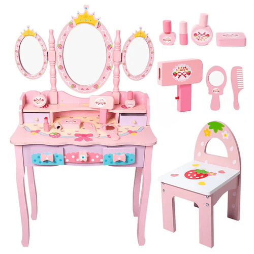 Wooden Dressing Table for Girls pretend playset