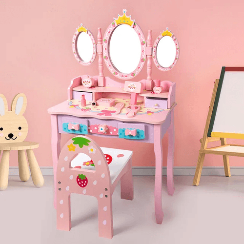 Wooden Dressing Table for Girls pretend playset