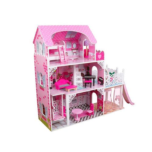 Pink Dollhouse With Slide