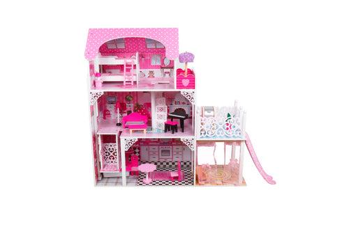 Pink Dollhouse With Slide