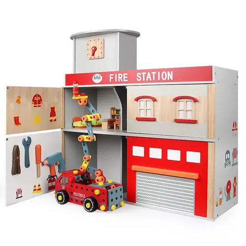 Large Wooden Fire Station and Building