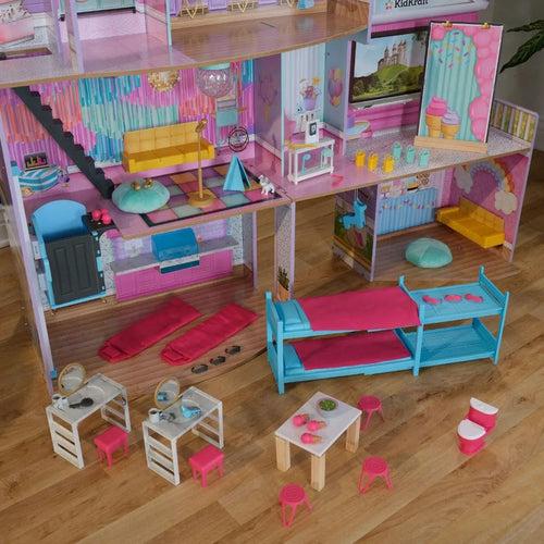 Ultimate Slumber Party Wooden Dollhouse