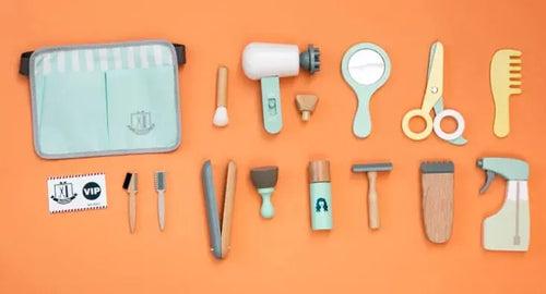 Wooden Hairdresser Salon Toy Pretend Play kit