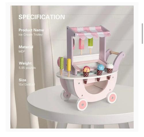 Wooden Pretend Play Icecream cart