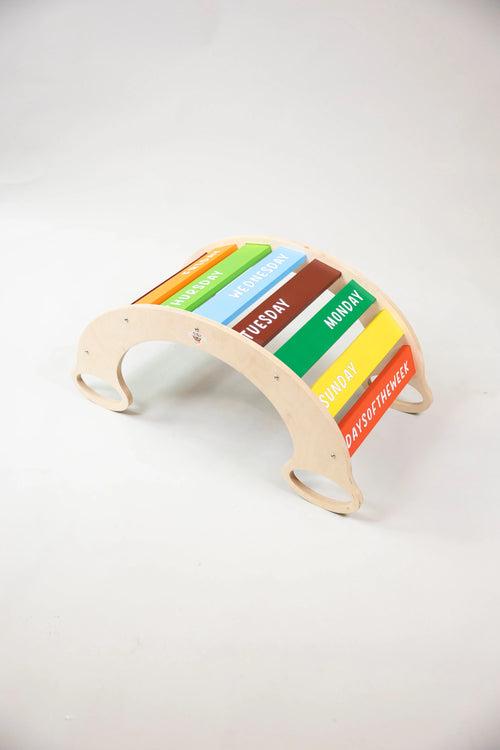 Wooden Rainbow Rocker Chair