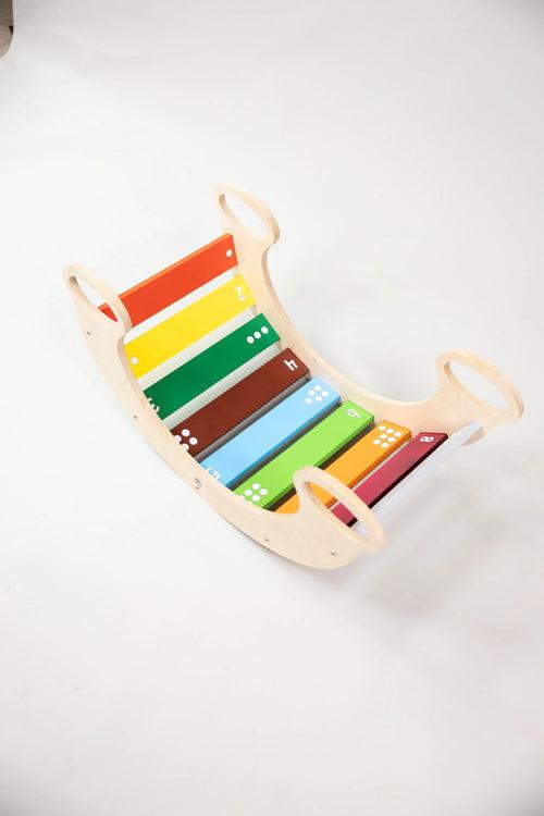 Wooden Rainbow Rocker Chair