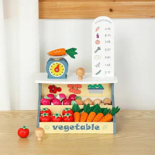 Wooden Vegetable Shop Kids Toy