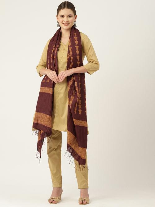 Hand Woven Shibori Silk Dupatta