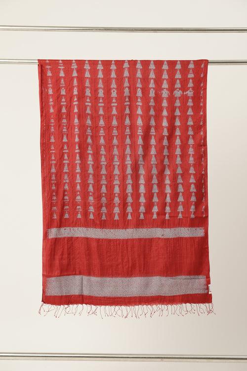 Hand Woven Shibori Silk Dupatta