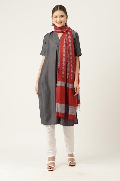 Hand Woven Shibori Silk Dupatta