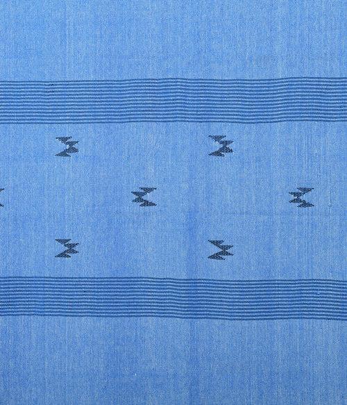 Blue Black Jamdani Cotton Window Curtain for home