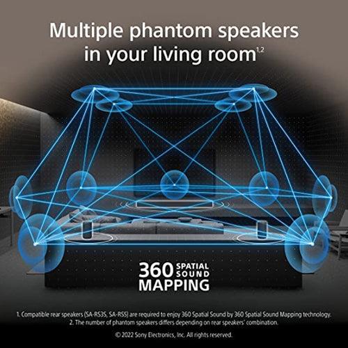 Sony HT-A3000 5.1.2ch 360 Spatial Sound Mapping SoundbarHome theatre system with Dolby Atmos and wireless Subwoofer SA-SW3 & Rear Speaker SA-RS5S( 630W,Bluetooth,360 RA,HDMI eArc & Optical Connectivity)