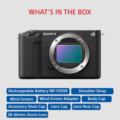 Sony Alpha ZV-E1L Full-Frame Interchangeable-Lens Mirrorless vlog Camera (With 28-60mm Zoom Lens) | Made for Creators | 12.1 MP | Artificial Intelligence based Autofocus | 4K 120p Recording - Black