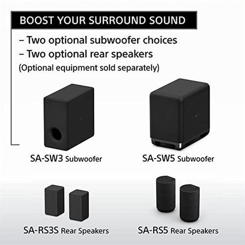 Sony HT-A3000 5.1ch 360 Spatial Sound Mapping SoundbarHome theatre system with Dolby Atmos and wireless Subwoofer SA-SW5 & Rear Speaker SA-RS3S( 650W,Bluetooth,360 RA,HDMI eArc & Optical Connectivity)