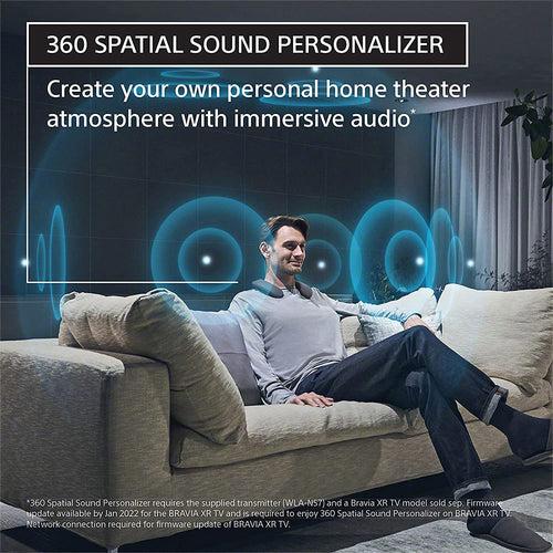 Sony SRS-NS7 Wireless Neckband Bluetooth Speaker with Personalized Home Theater Audio, Built-in mic, 12 Hours of Battery Life, IPX4 Splash-Resistant, and Included Wireless TV Adaptor WLA-NS7