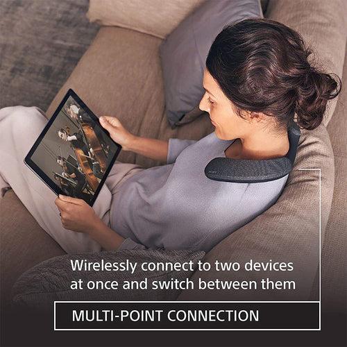 Sony SRS-NS7 Wireless Neckband Bluetooth Speaker with Personalized Home Theater Audio, Built-in mic, 12 Hours of Battery Life, IPX4 Splash-Resistant, and Included Wireless TV Adaptor WLA-NS7