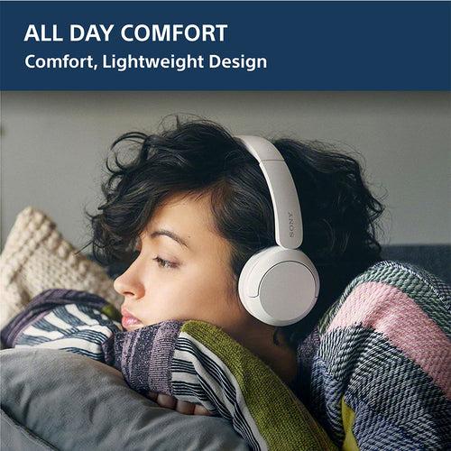 Sony WH-CH520, Wireless On-Ear Bluetooth Headphones with Mic, up to 50 Hours Playtime, DSEE Upscale, Multipoint Connectivity/Dual Pairing & Voice Assistant Support for Mobile Phones