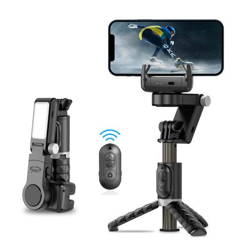 WeCool G2 Gimbal for Phones with LED Fill Lighgt, Anti-Shake 1-Axis Gimbal Stabilizer with 360° Rotation with Bluetooth Remote, Auto Balance for Vlog, for YouTube Live Video Recording, with Mobile App