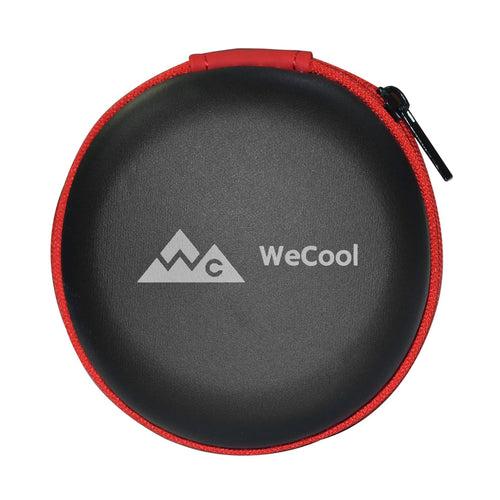 WeCool Earphone Carrying Case or Multi-Purpose Carry Pouch for Carrying Earphones, Headset, Pen Drives, SD Cards, with Anti Fall Mesh Inside Case (Black and Red)