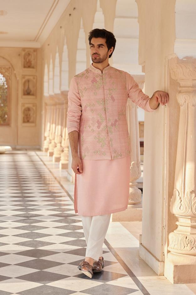 Tea Rose Nehru Jacket Set