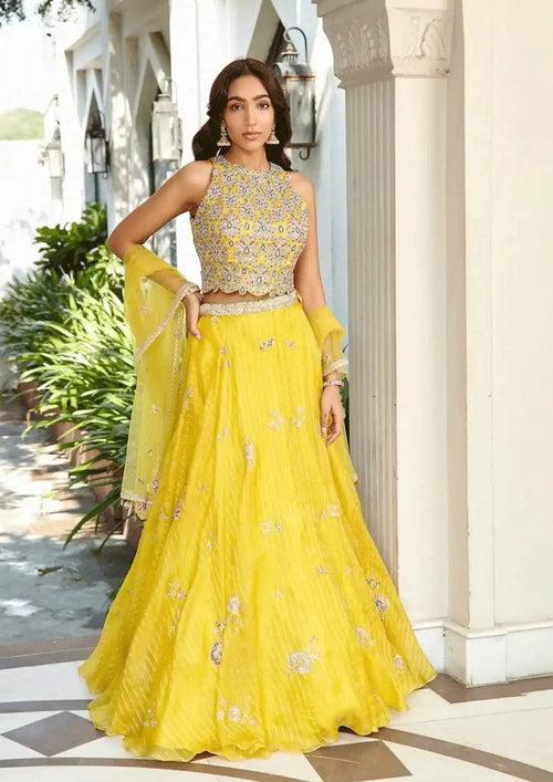 Honey Gold Crop Top and Lehenga