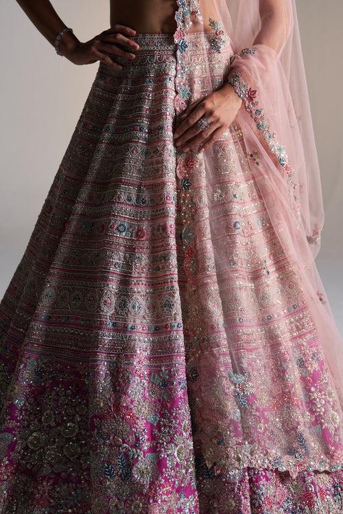 Soft Berry Ombre Lehenga Set