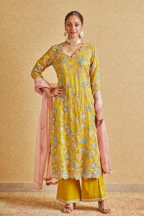 Honey Gold Embroidered Suit