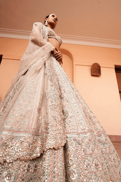 Cashmere Tan Embroidered Lehenga Set