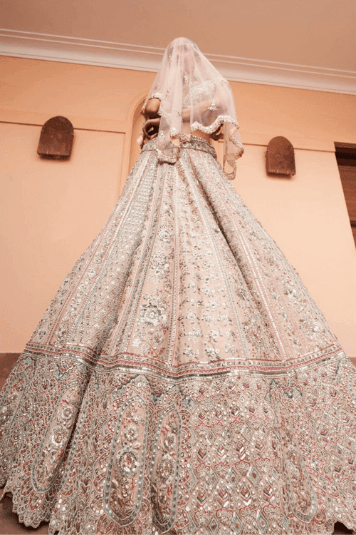 Cashmere Tan Embroidered Lehenga Set