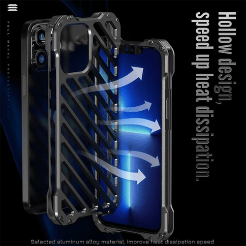 Halo Aircraft Aluminium Alloy Grill Case For iPhone 15 Series