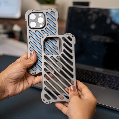 Halo Aircraft Aluminium Alloy Grill Case For iPhone 15 Series