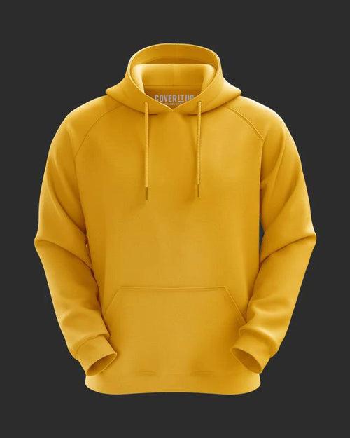 Sale-Golden Yellow Basic All Season Hoodie