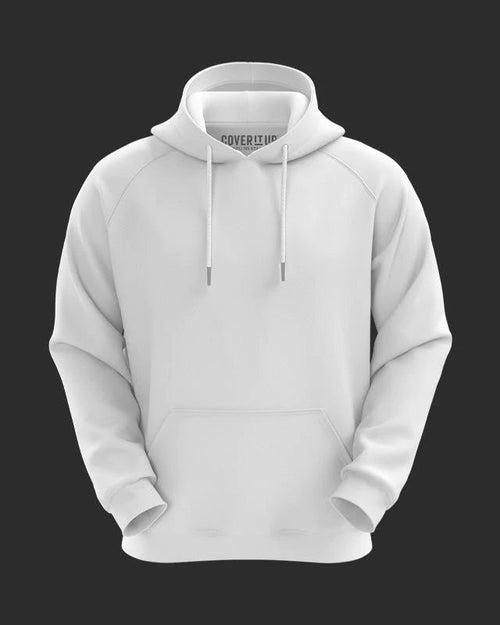 Sale-White Basic All Season Hoodie